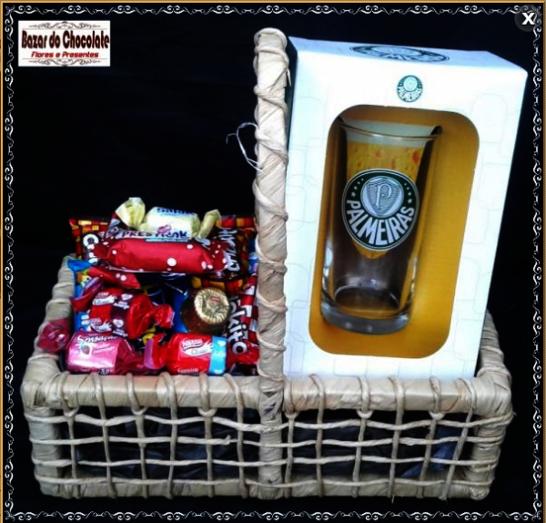 c-Kit Palmeiras Copo com Chocolates Nestlê