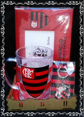b-Kit Flamengo Canecão Porta Retrato e Chaveiro