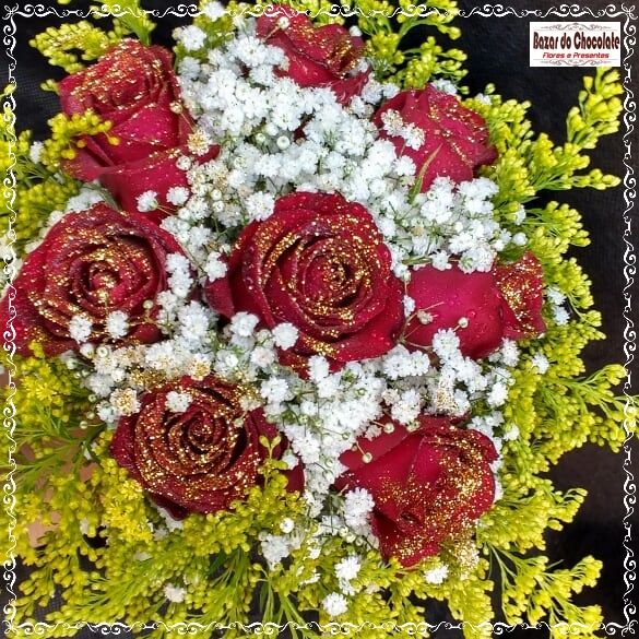 a2-Buquê de Noiva 08 rosas vermelhas