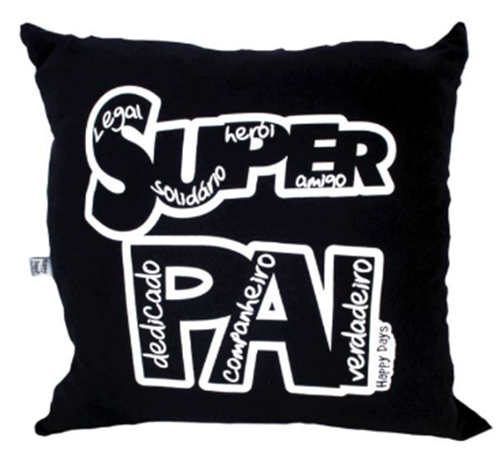 Almofada Preta Super Pai