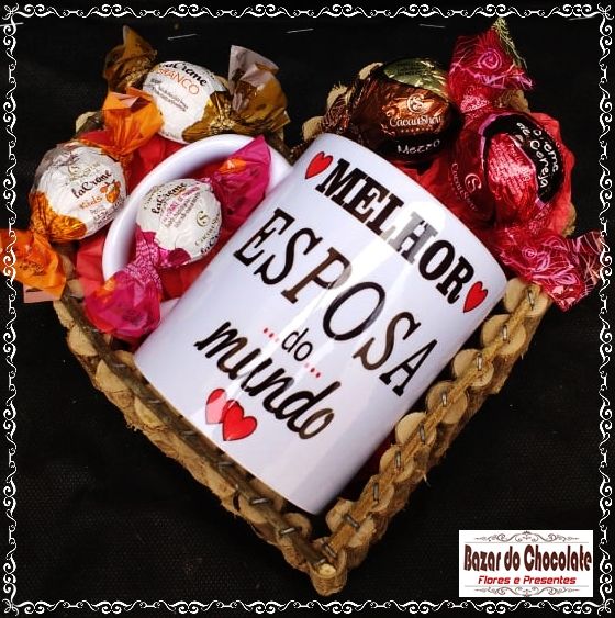 c-Coração Esposa ou Namorada com Trufas da Cacau Show
