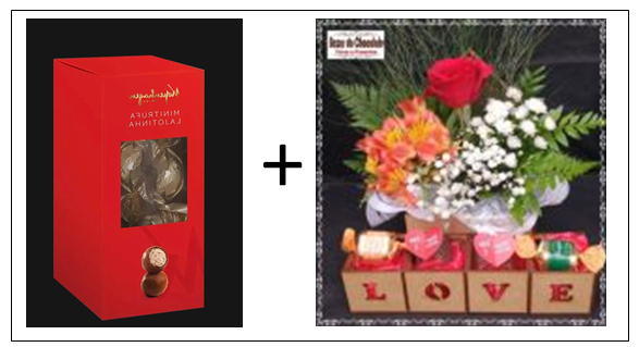 m- Caixa Love Mdf com Mini Trufas Kopenhagen