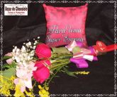 1-Mini Almofadinha de Esposa com 3 Rosas