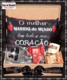 e-Baú Mdf Você é Especial Marido com Almofadinha Taça Vinho e Chocolates