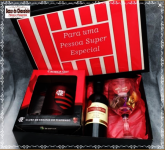 b-Caixa Flamengo Caneca Vinho Taça