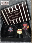 a- Caixa Corinthians Vinho Taça Caneca e Chocolates de Gramado-RS