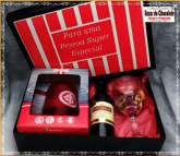 k- Caixa Inter Caneca Vinho Taça e Chocolates