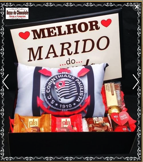 c-Caixa Marido Diversos Times com Chocolates de Gramado-RS