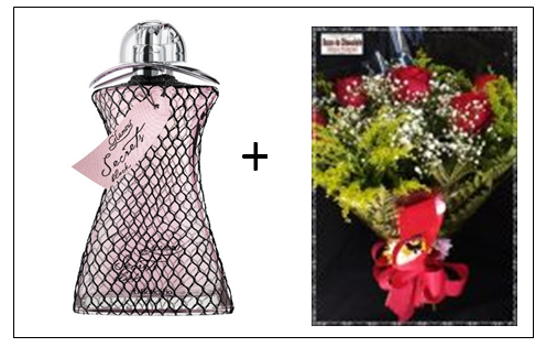 a5-Buque 6 Rosas com Colônia Glamour Secrets Boticário