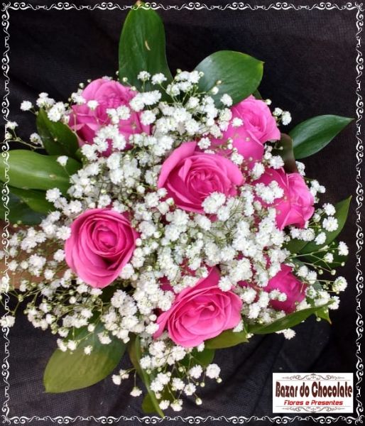a1-Buquê de Noiva 07 Rosas Pink