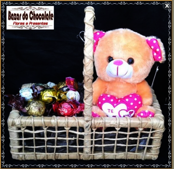 b-Cesta Urso com Chocolates Cacau Show