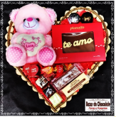 c-Coração Urso com Chocolates de Gramado RS
