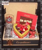 a-Baú Mdf Corinthians com Copo e Chocolates