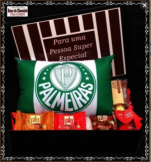 c-Caixa Pessoa Especial Palmeiras com Chocolates de Gramado-RS