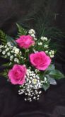 a-Arranjo pink 3 rosas