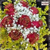 a2-Buquê de Noiva 08 rosas vermelhas