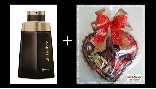 g-Coração Rústico com Chocolates + Malbec Absoluto