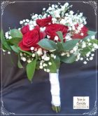 a3-Buquê de Noiva 12 Rosa Vermelhas - R$ 140,00