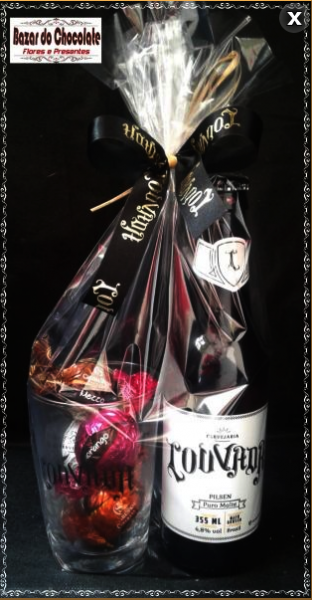 1-Kit Cerveja Louvada e Trufas da Cacau Show