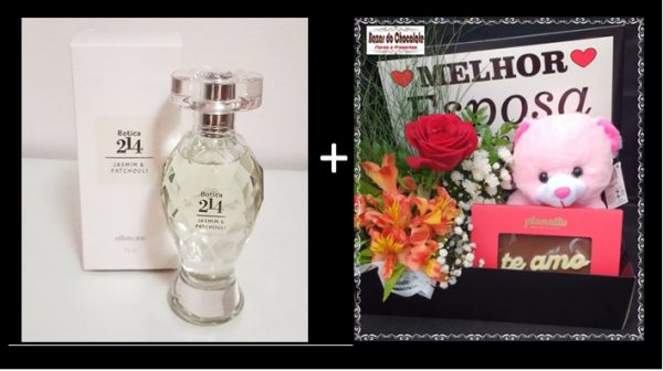 l-Caixa Esposa + Colônia Botica 214 Jasmin e Patchouli