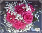 a2-Buquê de Noiva 07 rosas Pink com Eucaflor
