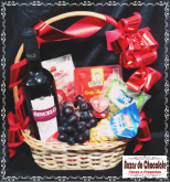1-Cestinha Vinho Queijo Salame