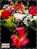 a2-Buquê de 6 Rosas com 6 Trufas Cacau Show