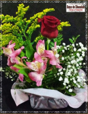 a-Arranjo de Flores com 1 Rosa