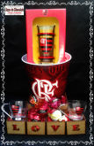 b-Caixa Mdf Love Flamengo Copo Balde Canecas e Trufas da Cacau Show