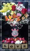 a-Caixa Mdf Love Corinthians Arranjo e Trufas da Cacau Show