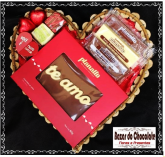 c-Coração Rústico com Chocolates de Gramado-RS